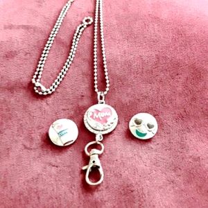 Snap Button Lanyard Necklace